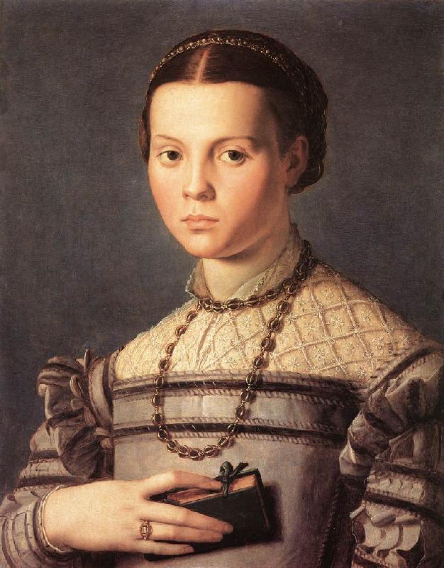 BRONZINO, Agnolo Portrait of a Young Girl fdtd